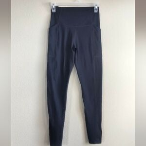 Girlfriend Collective Size Small Midnight Black Leggings With Pockets